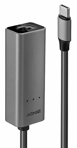 Lindy USB-C na 2.5G Ethernet adaptér / Síťový adaptér / USB-C(M) / RJ-45(F) / 2.5 Gbit/s / Realtek RTL8156B