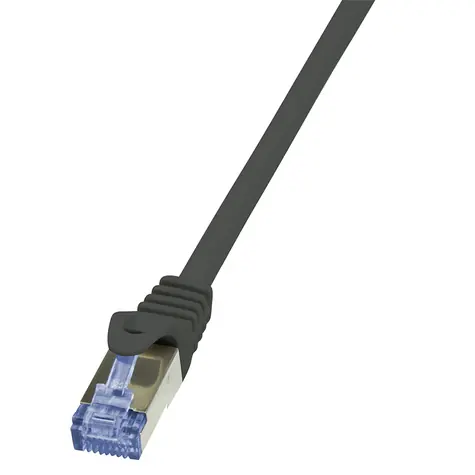 LogiLink PrimeLine černá / Patch kabel / Cat6a S/FTP / RJ-45 / 0,5 m