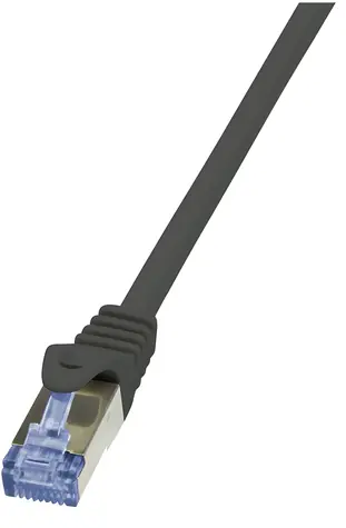 Logilink PrimeLine Cat6a černá / Patch kabel / S/FTP / 1 m / RJ-45