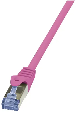 LogiLink růžová / Patch kabel / Cat6a / S/FTP / RJ-45 / AWG 26/7 / 2 m
