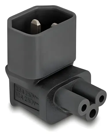 Delock IEC 60320 C14 - C5 / Napájecí redukce / IEC 60320 C14 vidlice / IEC 60320 C5 zásuvka / černá