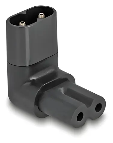 Delock / Napájecí adaptér / IEC 60320 C8 - C7 / úhlový / 250 V / 2,5 A / černý
