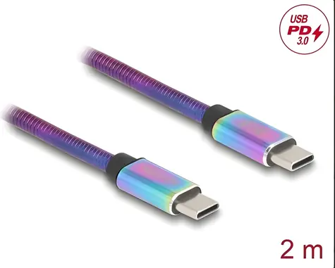 Delock USB-C 2 m / Kabel / USB 2.0 / PD 3.0 60 W