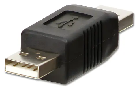 Lindy USB A-A černá / Adaptér / male-male / zapojení 1:1
