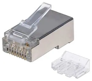 Intellinet Cat6A STP 90 ks / Modulární konektor RJ45 / Pozlacené kontakty / Stíněný S/UTP