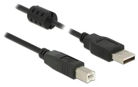 Delock USB A (M) - USB B (M) černá / Kabel / USB 2.0 / 0,5 m