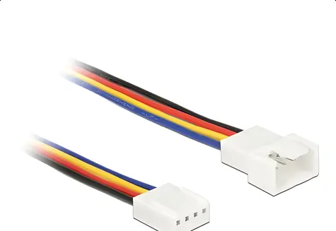 DeLock prodlužovací kabel ventilátoru 4-pin PWM samec/samice 30 cm / Prodlužovací kabel / 4-pin PWM / 0,3 m