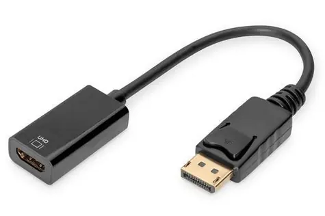 Digitus DisplayPort - HDMI černá / Redukce / aktivní / 4K / 0,2 m