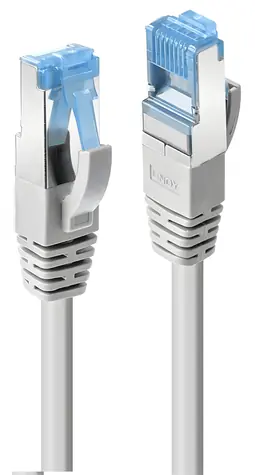 Lindy 47634 šedá / Patch kabel / Cat6a S/FTP / RJ45-RJ45 / 500 MHz / 3 m