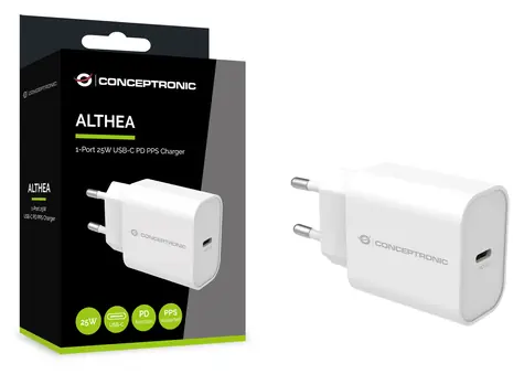 Conceptronic ALTHEA10W bílá / USB-C nabíjecí adaptér / 1x USB-C / 25 W / PD 3.0/PPS