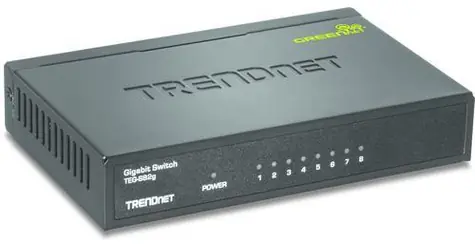 TRENDnet Switch 8x Gigabit kovový / Switch / 10/100/1000 Mbps / Unmanaged / 16 Gbit/s / GREENnet