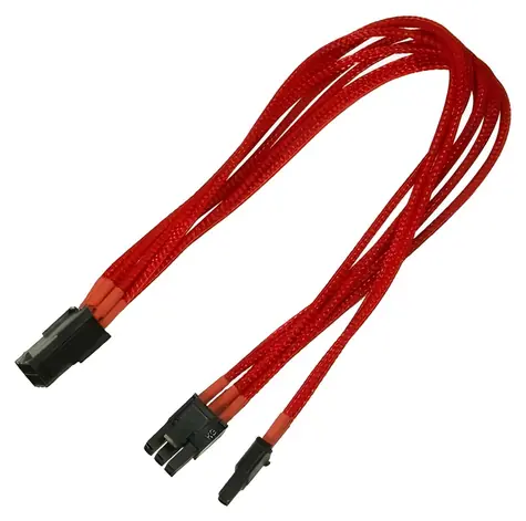Nanoxia červená / Adaptérový kabel PCI-E / 6-pin na 6+2-pin / 30 cm