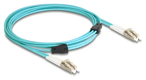 Delock LC-LC OM3 Duplex 3m / Optický kabel / Kovová armatura / LSZH