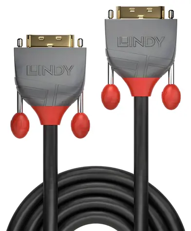 Lindy Anthra Line 36226 černá / Kabel DVI-D Dual Link / 10 m / 2560×1600 px