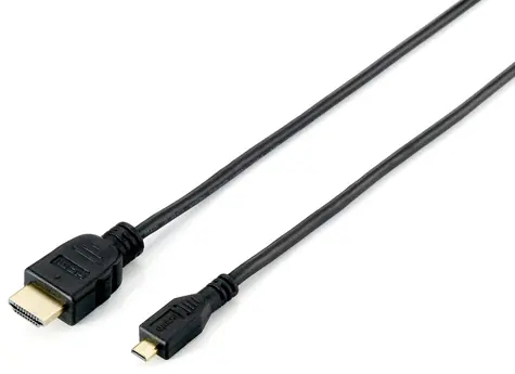 Equip HDMI - microHDMI černá / Adaptérový kabel / 2 m / 4K/30Hz / pozlacené konektory / ARC