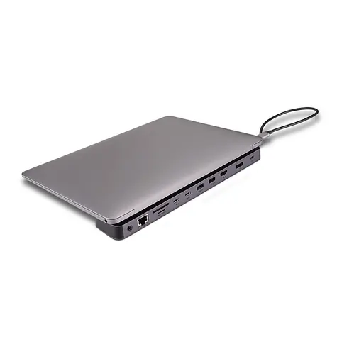 Lindy DST-Mini XT 810 / Dokovací stanice USB-C / HDMI 2.1 / DisplayPort 1.4a / RJ-45 / 100W PD