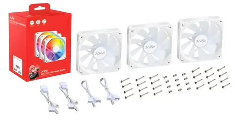 ADATA XPG Vento R bílá / Ventilátor / 120 mm / ARGB PWM / Rifle Bearing / 3 ks