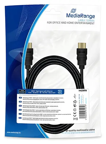 MediaRange MRCS198 černá / HDMI kabel / High Speed / Ethernet / 18 Gbit/s / 3 m