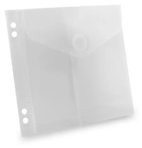 MediaRange transparentní / Obal na USB flash disky / 2 přihrádky / Děrování 80 mm / 10 ks