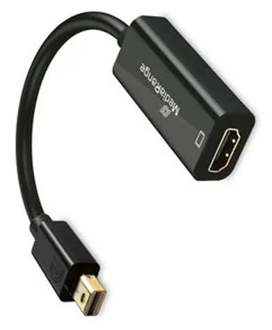 MediaRange Adaptér Mini DisplayPort na HDMI černá / 20 cm / 4K 60Hz / pozlacené kontakty