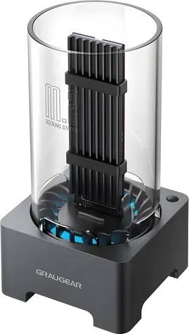 GrauGear G-M2DK-AC-10G černá / Dokovací stanice pro M.2 SSD / USB-C / 10 Gbit/s