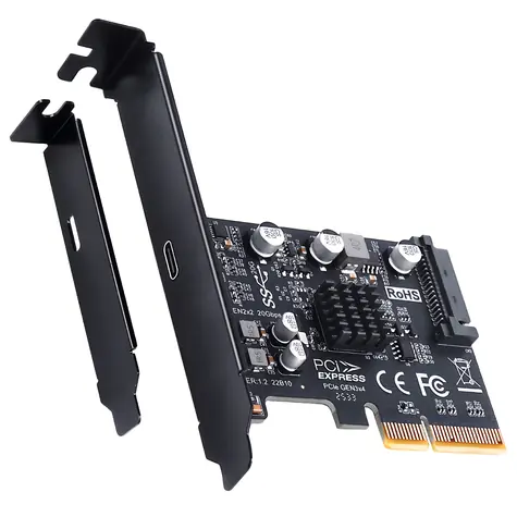 GrauGear G-PCI-C-20G / PCIe rozšiřující karta / PCIe x4 / 1x USB-C / USB 3.2 Gen 2x2 / 20 Gbit/s