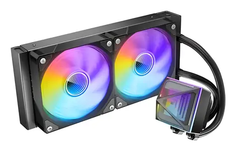 AZZA Pyramid 240 ARGB černá / AIO vodní chladič CPU / 2x 120 mm / AMD + Intel