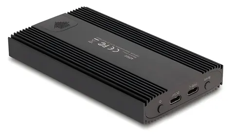 Delock černá / Externí pouzdro / 2x M.2 NVMe PCIe SSD / USB-C 20 Gbps / hliníkové