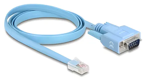 Delock RS-232 DB9 samec - RJ45 modrá / Adaptér / 1 m