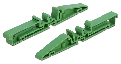 Delock / Klip na DIN lištu pro plošné spoje / 122 mm / plast / 4 ks