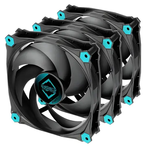 Iceberg Thermal IceGALE Silent PWM černá 3ks / 120 mm / kluzné ložisko / 21,8 dB / 51 CFM / 4-pin PWM