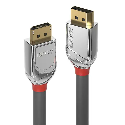 Lindy Cromo Line šedá / Přípojný kabel / DisplayPort - DisplayPort / 3 m / 4K / 60 Hz