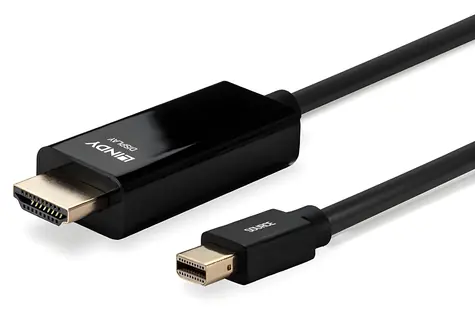 Lindy Mini-DisplayPort - HDMI černá / Kabel / 4K 30Hz / 2 m / pasivní DP