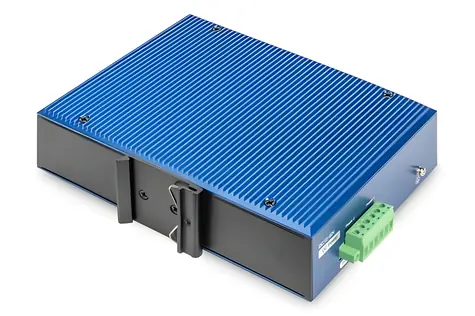 Digitus Industrial modrá / Switch / 16 portů / Gigabit / Unmanaged / DIN