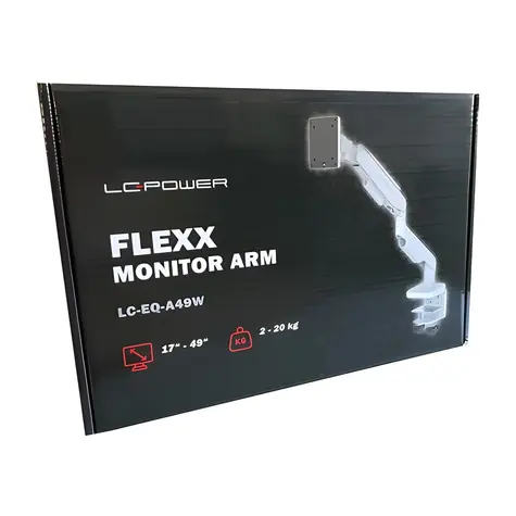 LC-Power Monitorarm bílá / Stolní držák monitoru / 17-49