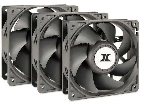 Inter-Tech Fan Set 120 černá / Ventilátor / 3ks / 120 mm / 4000 RPM / 245,97 CFM / 59,28 dB / 4-pin