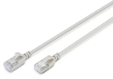 Digitus CAT 6A F/FTP Slim šedý / Patch kabel / 5 m / PoE+ / LSZH