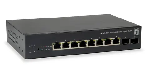 LevelOne GEP-1051 / Switch / 8x Gigabit PoE+ (70 W) / 2x SFP / Web Smart / L2/L3/L4 Managed