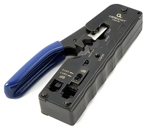 Gembird kleště krimpovací modrá / Krimpovací kleště / RJ45 (8P8C) / RJ12 (6P6C) / RJ11 (6P4C)