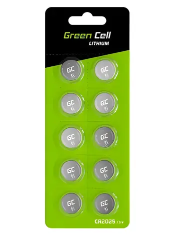 Green Cell CR2025 / Baterie / Lithiová / 3V / 160mAh / 10 ks / blistr