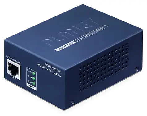 Planet POE-173S-12V / PoE splitter / PoE++ / 12V DC výstup / 1x RJ45