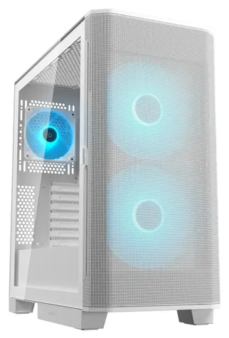 COUGAR Airface FLO ARGB bílá / PC skříň / E-ATX / ATX / micro-ATX / mini-ITX / průhledná bočnice / bez zdroje