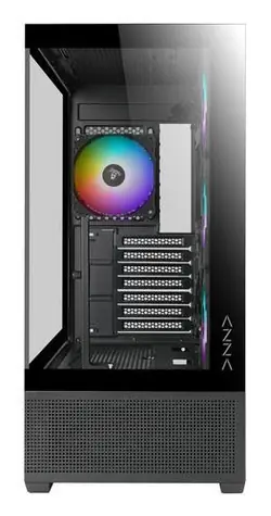 AZZA Tiara 501B ARGB černá / Počítačová skříň / Midi-tower / ATX / tvrzené sklo / bez zdroje