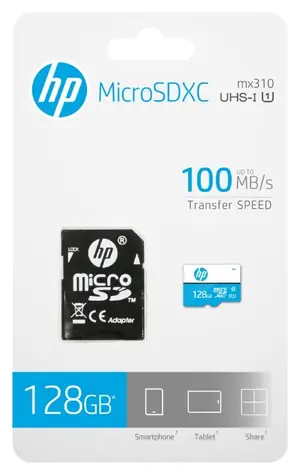 HP mx310 bílá / Paměťová karta microSDXC / 128GB / UHS-I / 100 MB/s