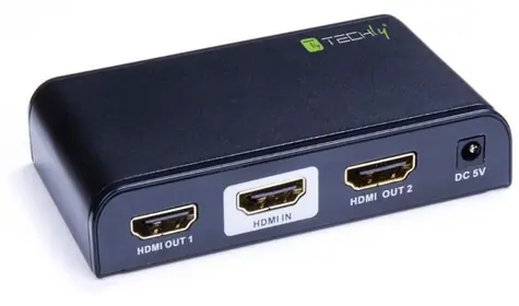 Techly černá / Rozbočovač HDMI / 1x vstup / 2x výstup / 4K 30 Hz / HDCP 2.0