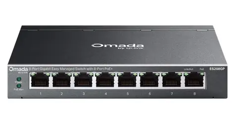 TP-Link ES208GP / Switch / 8× GLAN PoE+ / 64 W / Omada Managed