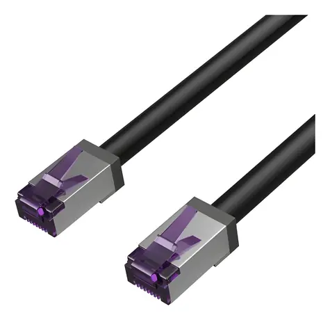 Shiverpeaks CAT 6A S/FTP černá / Patch kabel / 10 m / 500 MHz