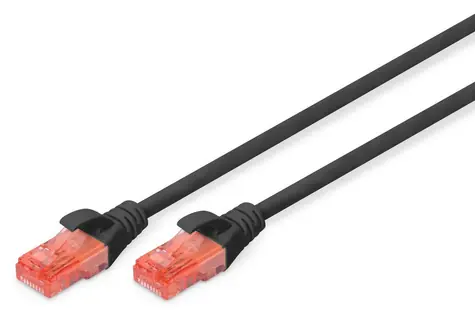 Digitus UTP CAT6 LSZH 0,5 m černá / Patch kabel / RJ45-RJ45