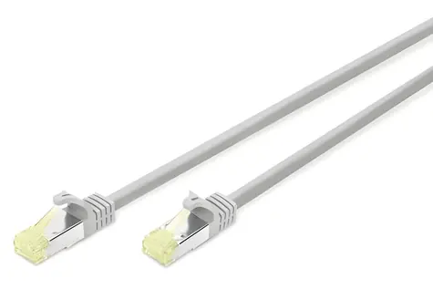 Digitus Cat 6A S/FTP šedý 5m / Patch kabel / LSZH / AWG 26/7 / PoE+
