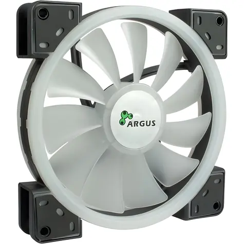 Inter-Tech Argus RS-141 RGB / Ventilátor / 140 x 140 x 25 mm / 1200 RPM / 22 dB / RGB